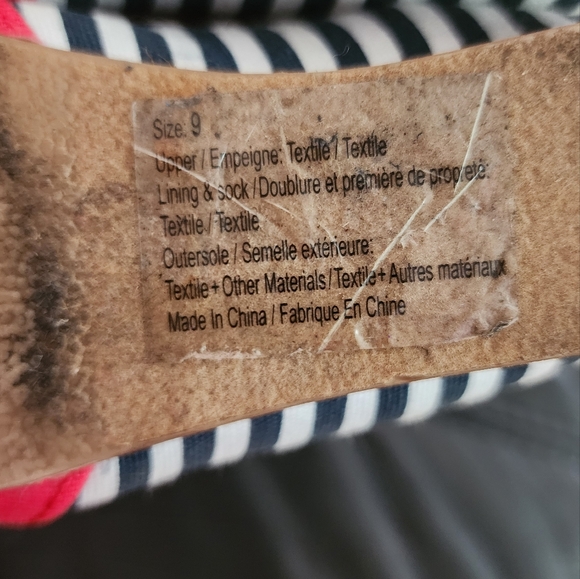 Girls Toddler Striped wedges size 9 - Picture 6 of 6